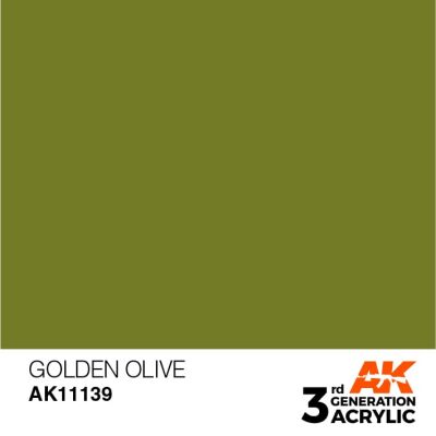 Акриловая краска GOLDEN OLIVE – STANDARD / ЗОЛОТОЙ ОЛИВКОВЫЙ АК-интерактив AK11139 детальное изображение General Color AK 3rd Generation
