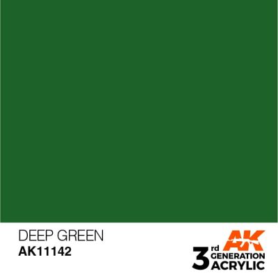 Акрилова фарба DEEP GREEN – INTENSE / ГЛИБОКИЙ ЗЕЛЕНИЙ AK-interactive AK11142 детальное изображение General Color AK 3rd Generation