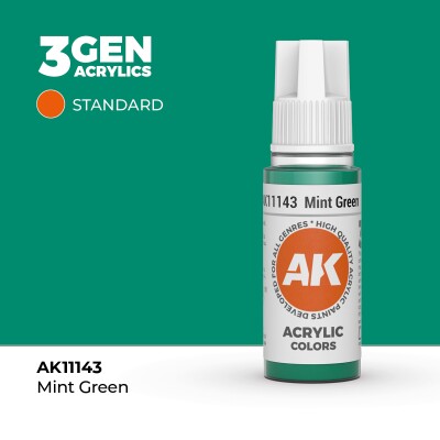 Акриловая краска MINT GREEN – STANDARD / МЯТНО-ЗЕЛЕНЫЙ АК-интерактив AK11143 детальное изображение General Color AK 3rd Generation