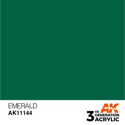 Акриловая краска EMERALD – STANDARD / ИЗУМРУДНЫЙ АК-интерактив AK11144 детальное изображение General Color AK 3rd Generation
