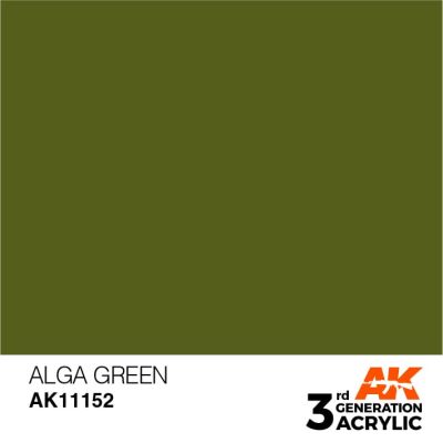 Акриловая краска ALGA GREEN – STANDARD / ЗЕЛЕНЫЕ ВОДОРОСЛИ АК-интерактив AK11152 детальное изображение General Color AK 3rd Generation