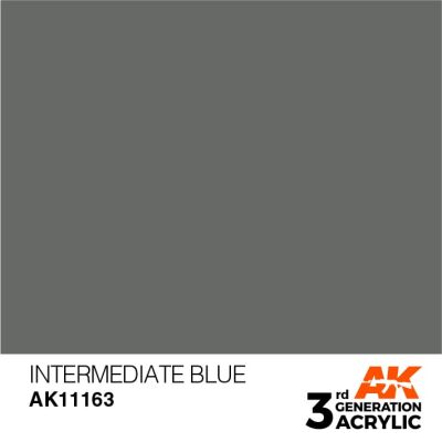 Акриловая краска INTERMEDIATE BLUE – STANDARD / ПРОМЕЖУТОЧНЫЙ СИНИЙ АК-интерактив AK11163 детальное изображение General Color AK 3rd Generation