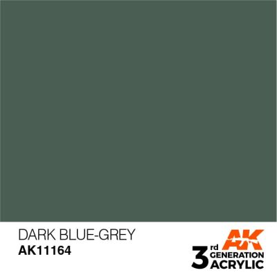 Acrylic paint DARK BLUE-GRAY – STANDARD / DARK BLUE-GRAY AK-interactive AK11164 детальное изображение General Color AK 3rd Generation