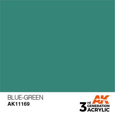 Акриловая краска BLUE-GREEN – STANDARD / СИНЕ-СЕРЫЙ АК-интерактив AK11169 детальное изображение General Color AK 3rd Generation