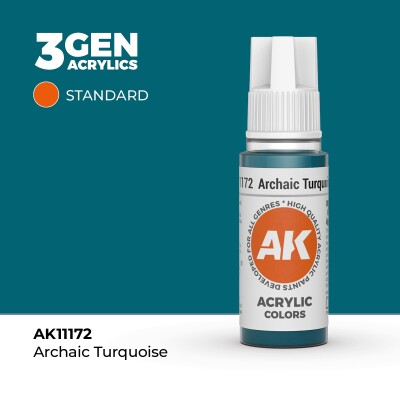 Акриловая краска ARCHAIC TURQUOISE – STANDARD / УСТАРЕЛАЯ БИРЮЗА АК-интерактив AK11172 детальное изображение General Color AK 3rd Generation