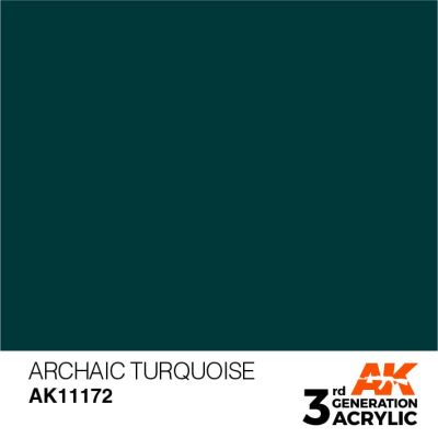 Acrylic paint ARCHAIC TURQUOISE – STANDARD / OBSOLETE TURQUOISE AK-interactive AK11172 детальное изображение General Color AK 3rd Generation