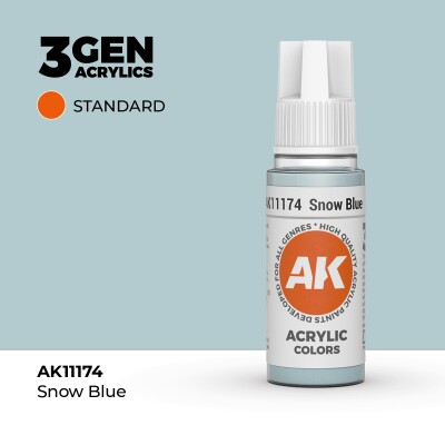 Акрилова фарба SNOW BLUE – STANDARD / СНІЖНИЙ СИНІЙ AK-interactive AK11174 детальное изображение General Color AK 3rd Generation