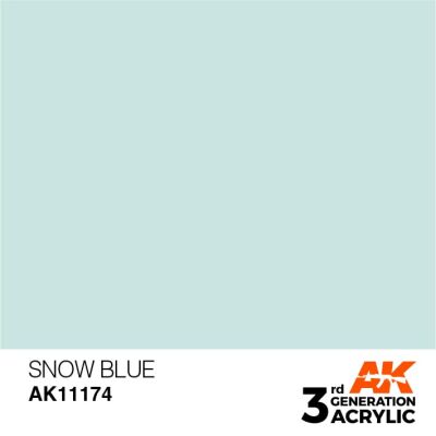 Акрилова фарба SNOW BLUE – STANDARD / СНІЖНИЙ СИНІЙ AK-interactive AK11174 детальное изображение General Color AK 3rd Generation