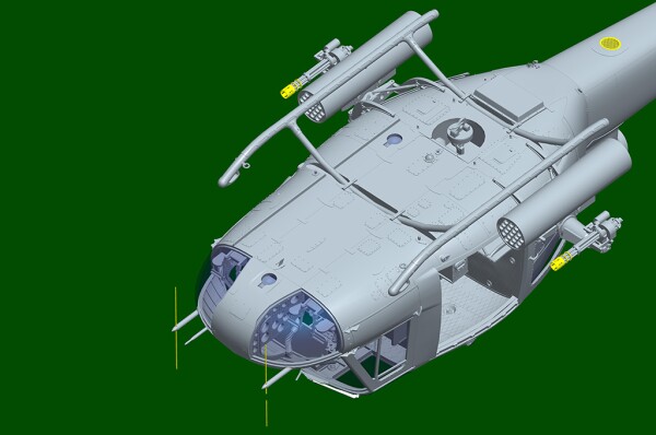 Scale model 1/35 UH-1B Huey fire support helicopter Trumpeter 05112 детальное изображение Вертолеты 1/35 Вертолеты