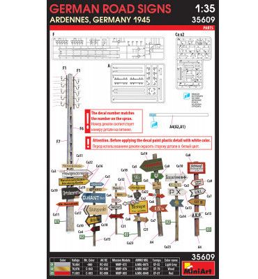 Немецкие Дорожные Знаки (Арденны, Германия 1945) детальное изображение Аксессуары 1/35 Диорамы