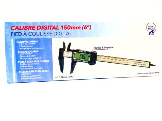 CARBON FIBER DIGITAL CALLIPER 150 mm (6’’)	 METRIC - Электронный цифровой штангенциркуль детальное изображение Инструменты для дерева Модели из дерева
