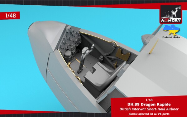 Сборная модель 1/48 Ближнемагистральный авиалайнер DH.89 Dragon Rapide Armory Models Group 48005 детальное изображение Самолеты 1/48 Самолеты