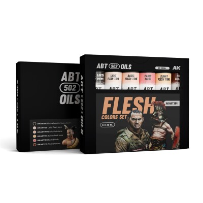Набір масляних фарб FLESH COLORS SET / Набір тілесних відтінків AK-interactive AKABT301 детальное изображение Масляные краски Краски