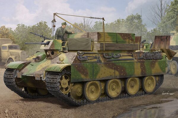 Збірна модель німецького танка Sd.Kfz.179 Bergepanther Ausf.G пізня версія детальное изображение Бронетехника 1/35 Бронетехника