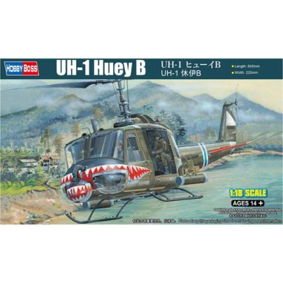 Scale model 1/18  of a UH-1B Huey helicopter HobbyBoss 81806 детальное изображение Вертолеты 1/18 Вертолеты
