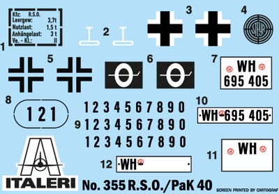 Збірна модель 1/35 Steyr RSO з Pak-40 Italeri 0355 детальное изображение Артиллерия 1/35 Артиллерия