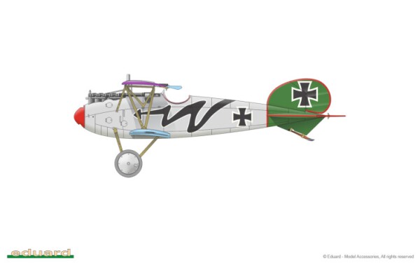 Збірна пластикова модель у масштабі 1/72 Біплан Albatros D.V Eduard 7406 детальное изображение Самолеты 1/72 Самолеты