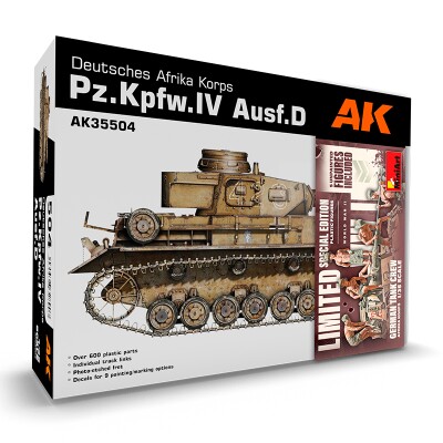 Сборная модель 1/35 Танк Pz.Kpfw.IV Ausf.D Deutsches Afrika Korps (5 фигурок) AK-Interactive 35504-B детальное изображение Бронетехника 1/35 Бронетехника