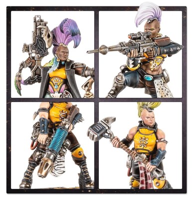 Игровой набор Warhammer - NECROMUNDA: ESCHER GANG MATRIARCHS &amp; PHYRR CATS детальное изображение Necromunda WARHAMMER 40,000