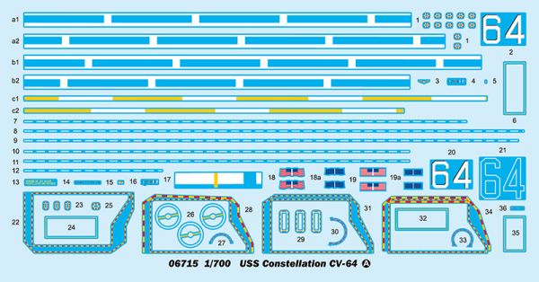 USS Constellation CV-64 детальное изображение Флот 1/700 Флот