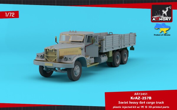 Сборная модель 1/72 Советский тяжёлый грузовик 6х4 КрАЗ-257Б Armory Models Group 72451 детальное изображение Автомобили 1/72 Автомобили