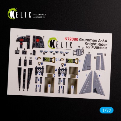 Grumman A-6A Knight Rider 3D interior decal for Fujimi kit 1/72 KELIK K72080 детальное изображение 3D Декали Афтермаркет