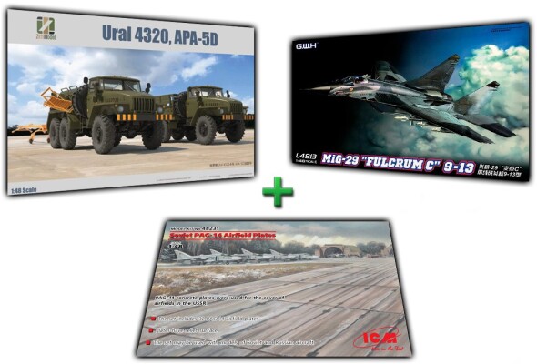 AirPack #2 (МіГ-29 9-13 + Вантажівка Урал 4320 АПА-5Д + аеродромні плити) детальное изображение Комплекты 