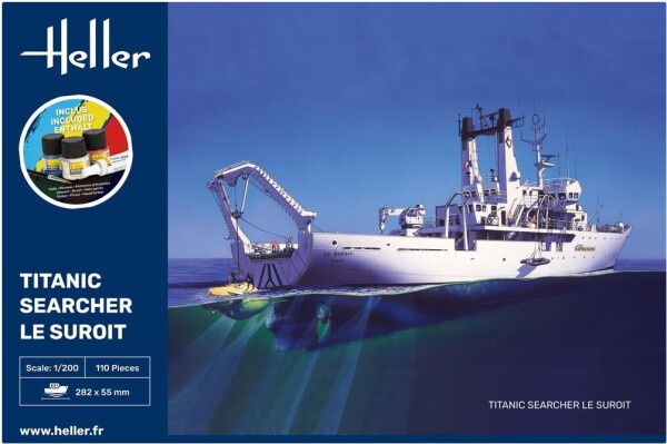 Збірна модель 1/200 Пошукове судно Титаніка Le Suroit - Стартовий набір Heller 56615 детальное изображение Флот 1/200 Флот