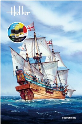 Scale model 1/96 English Galleon Golden Hind - Starter Set Heller 56829 детальное изображение Парусники Флот