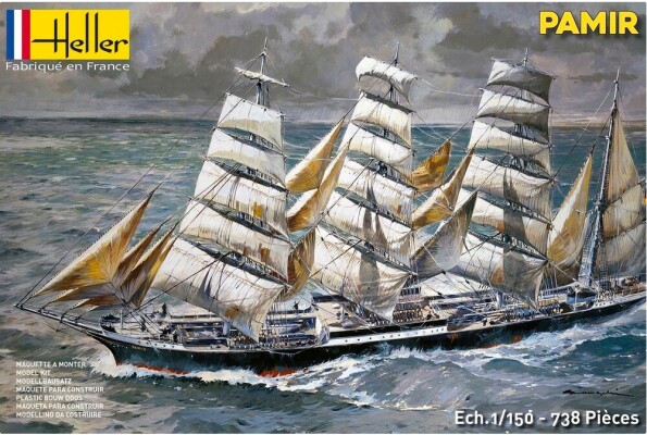 Scale model 1/150 Sailing ship PAMIR Heller 80887 детальное изображение Парусники Флот