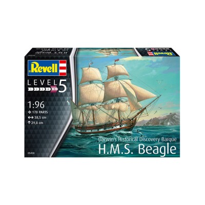 Scale model 1/96 of Barque H.M.S. Beagle Revell 05458 детальное изображение Парусники Флот