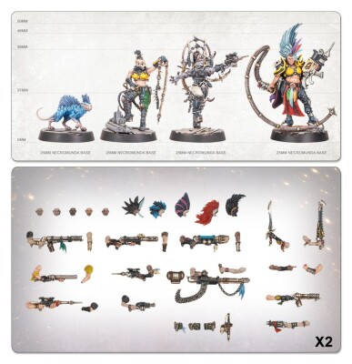 Ігровий набір Warhammer - NECROMUNDA: ESCHER UNDERHIVE CREW детальное изображение Necromunda WARHAMMER 40,000