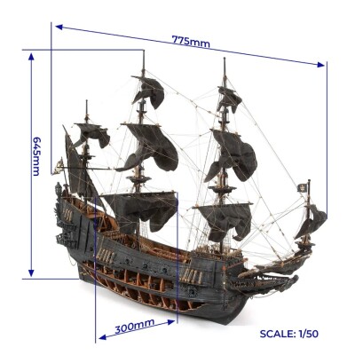 Scale wooden model 1/50 Sailboat &quot;The Flying Dutchman&quot; OcCre 14010 детальное изображение Корабли Модели из дерева