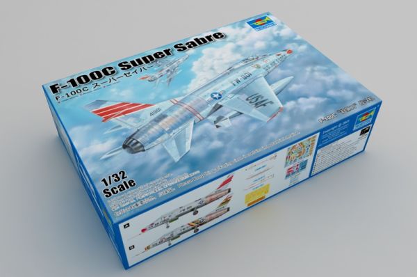 Scale model 1/32 F-100C Super Sabre Trumpeter 03221 детальное изображение Самолеты 1/32 Самолеты