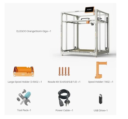 FDM 3D printer ELEGOO OrangeStorm Giga детальное изображение 3D принтера 3D печать