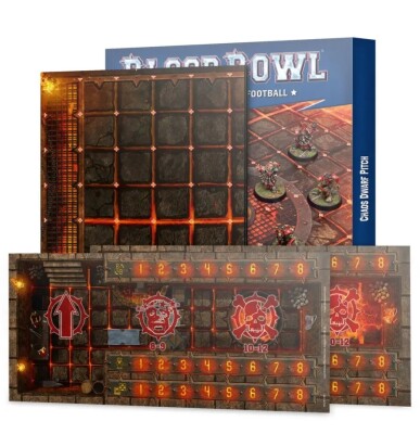 Игровое поле GW – BLOOD BOWL: CHAOS DWARF TEAM PITCH / DUGOUTS детальное изображение BLOOD BOWL WARHAMMER 40,000