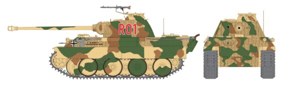 Сборная модель 1/56 Танк Sd.Kfz. 171 Пантера Ausf. A Италери 15752 детальное изображение Бронетехника 1/56 Бронетехника