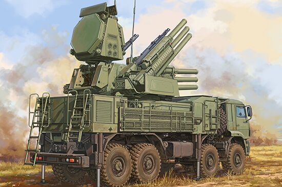 Збірна модель 1/35 ЗРГК 72В6Е4 96К6 Pantsir-S1 Trumpeter 01060 детальное изображение Зенитно ракетный комплекс Военная техника