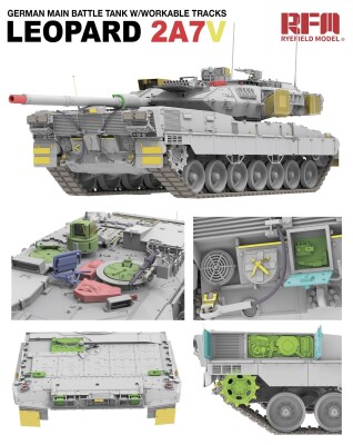 Збірна модель 1/35 Танк Leopard 2A7V RFM RM-5109 детальное изображение Бронетехника 1/35 Бронетехника