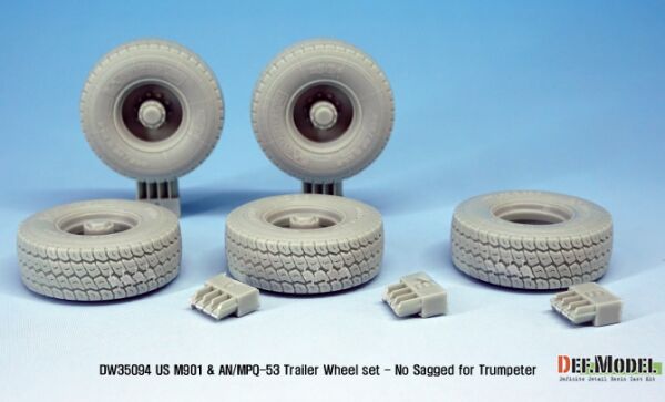 US MIM-104 M901 &amp; AN/MPQ-53 Wheel set - No sagged (for Trumpeter 1/35) детальное изображение Смоляные колёса Афтермаркет