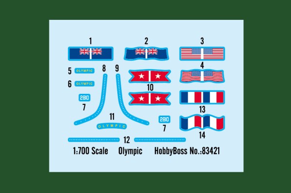 Збірна модель 1/700 Пасажирське судно Olympic HobbyBoss 83421 детальное изображение Гражданский флот Флот