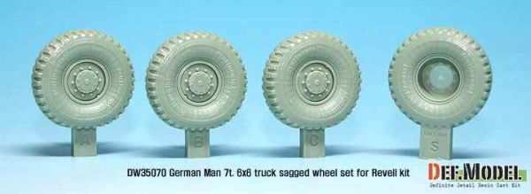 German Man 7t. milgl 6x6 Truck Sagged Wheel set  детальное изображение Смоляные колёса Афтермаркет