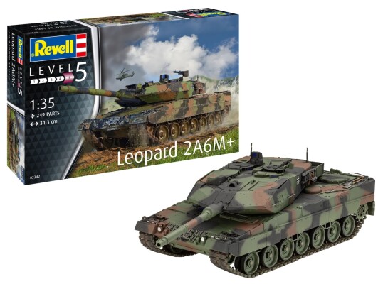 Збірна модель 1/35 Німецький танк Leopard 2A6M+ Revell 03342 детальное изображение Бронетехника 1/35 Бронетехника