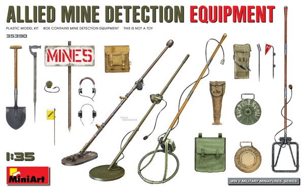 Set 1/35 Allied Mine Detection Equipment Miniart 35390 детальное изображение Аксессуары Диорамы