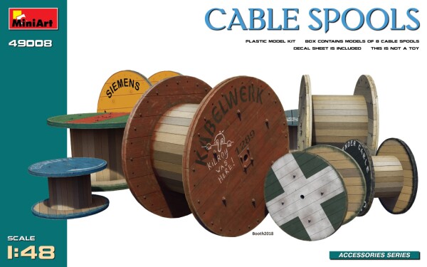 Scale model 1/48 Set of cable reels Miniart 49008 детальное изображение Аксессуары Диорамы