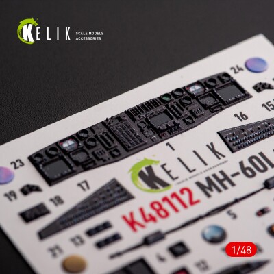 MH-60L Black Hawk 3D декаль інтер'єр для комплекту ICM 1/48 KELIK K48112 детальное изображение 3D Декали Афтермаркет
