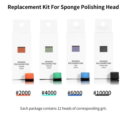 Set of polishing sponges #10000 (Extra Fine) (12 pcs) DSPIAE SPP-04 детальное изображение Разное Инструменты