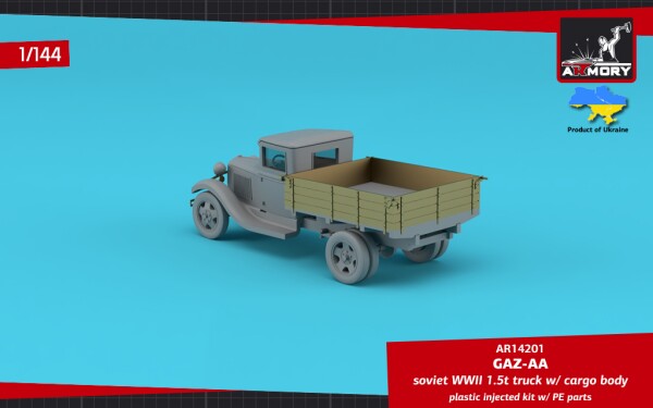 Збірна модель 1/144 Радянський вантажний автомобіль ГАЗ-АА часів Другої світової війни Armory Models Group 14201 детальное изображение Автомобили 1/144 Автомобили