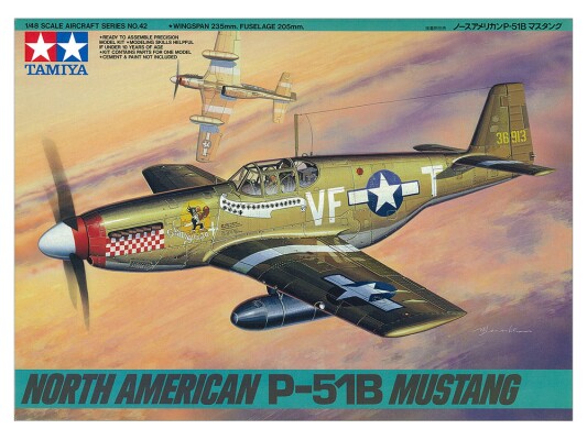 Scale Model 1/48 Aircraft P-51B Mustang Tamiya 61042 детальное изображение Самолеты 1/48 Самолеты