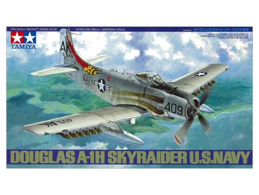 Scale model 1/48 Aircraft Douglas A-1H Skyraider Tamiya 61058 детальное изображение Самолеты 1/48 Самолеты